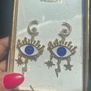 Evil eye earrings